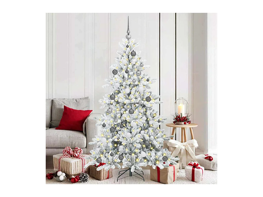 Kunstmatige Hinged Kerstboom met 300 LED 180 cm PVC