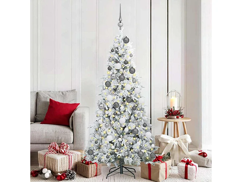 Kunstmatige Hinged Kerstboom met 300 LED Groen 180 cm PE en PVC