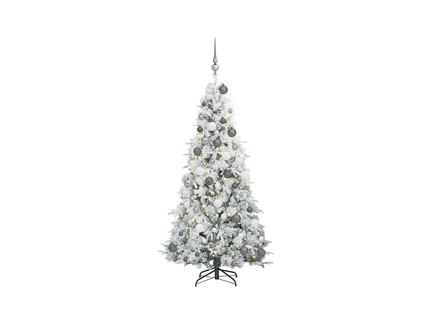 Kunstmatige Hinged Kerstboom met 300 LED Groen 180 cm PE en PVC