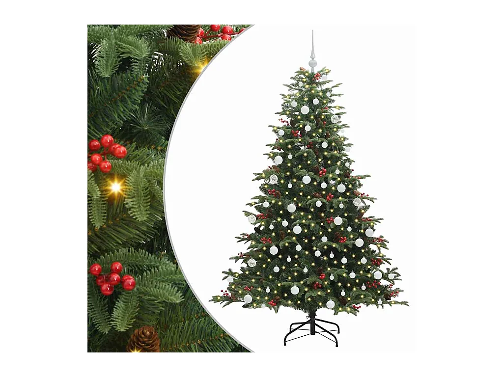 Árbol de Navidad artificial Verde 180 cm PVC, Metal y Plástico