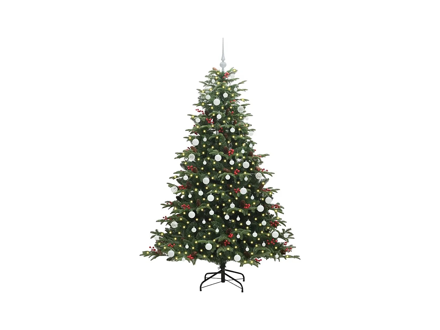 Árbol de Navidad artificial Verde 180 cm PVC, Metal y Plástico