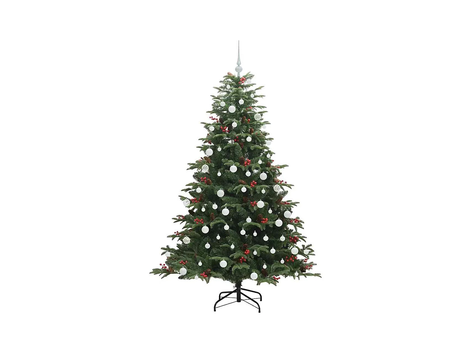 Árbol de Navidad artificial Verde 180 cm PVC, Metal y Plástico