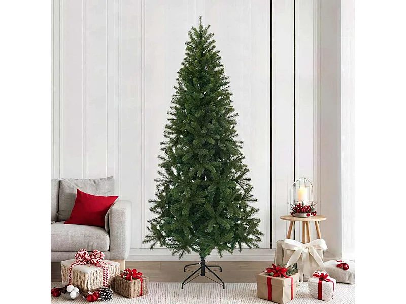 Kunstkerstboom met standaard Groen 240 cm PVC, PE en staal