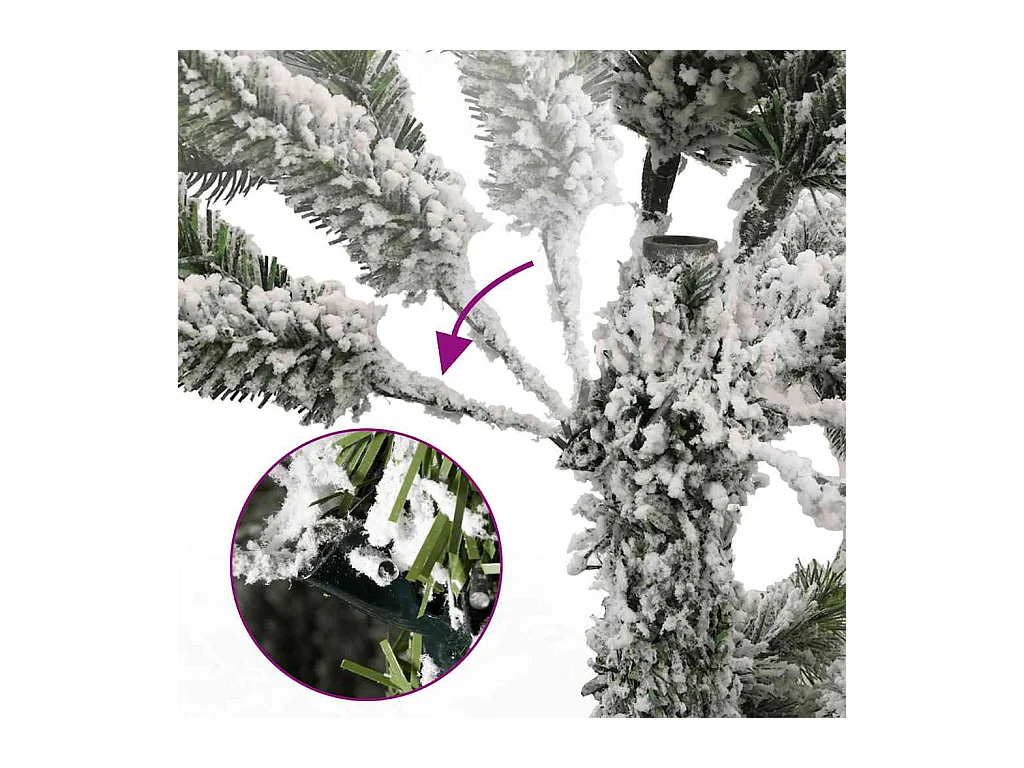 Sapin de Noël artificiel articulé 300 LED et boules 270 cm