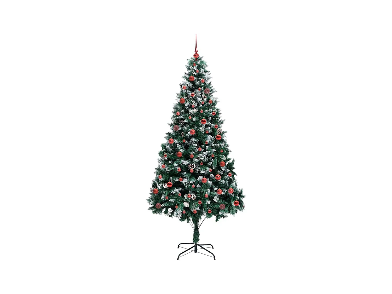 Árbol de Navidad artificial Verde 210 cm PVC y Acero y Plástico