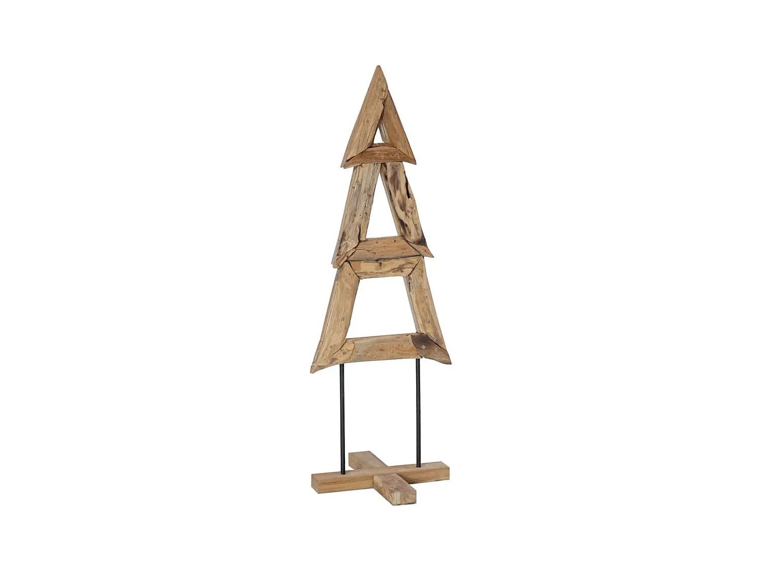 Árbol de Navidad Marrón 120 cm Madera de teca maciza