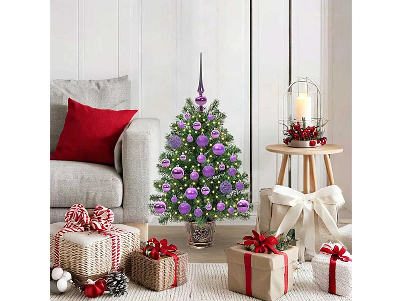 Sapin de Noël artificiel avec 150 LED Vert 75 cm PE et PVC