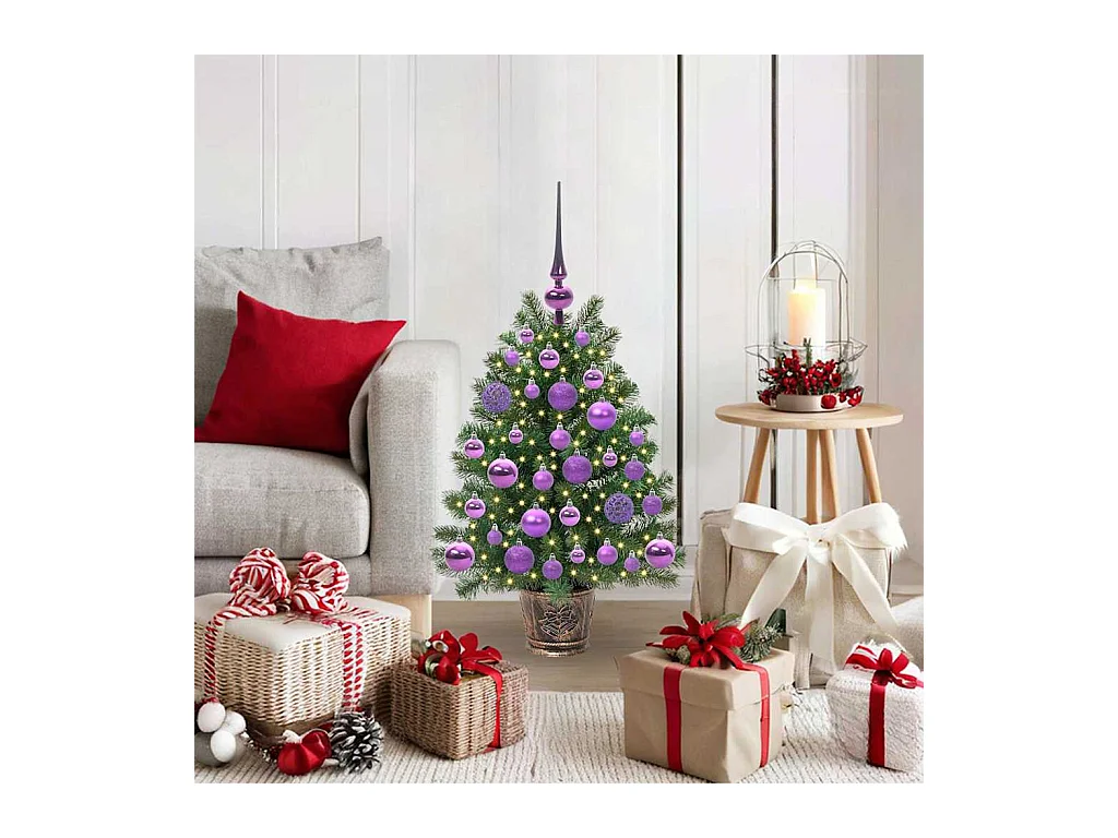 Sapin de Noël artificiel avec 150 LED Vert 75 cm PE et PVC