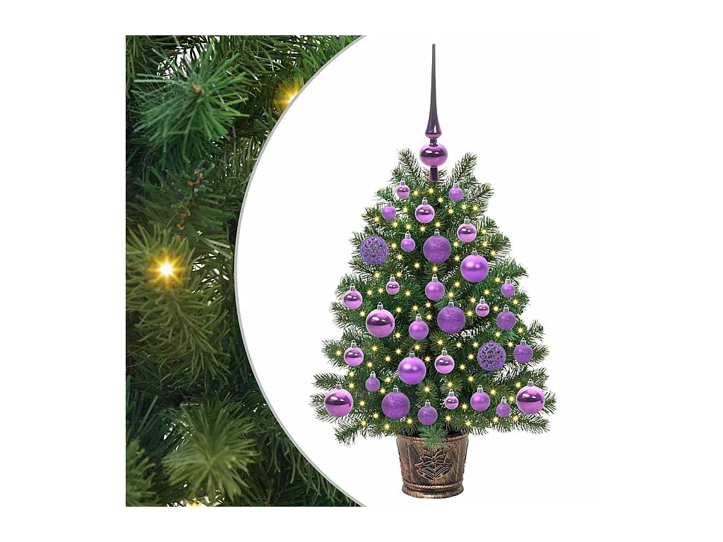 Sapin de Noël artificiel avec 150 LED Vert 75 cm PE et PVC