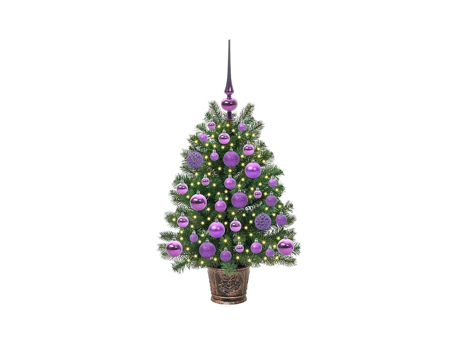 Sapin de Noël artificiel avec 150 LED Vert 75 cm PE et PVC