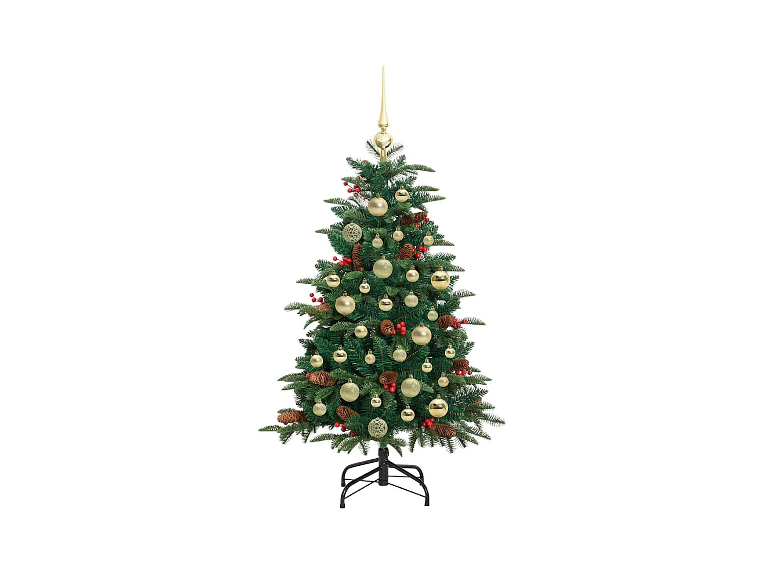 Árbol de Navidad artificial Verde 120 cm PVC, Metal y Plástico