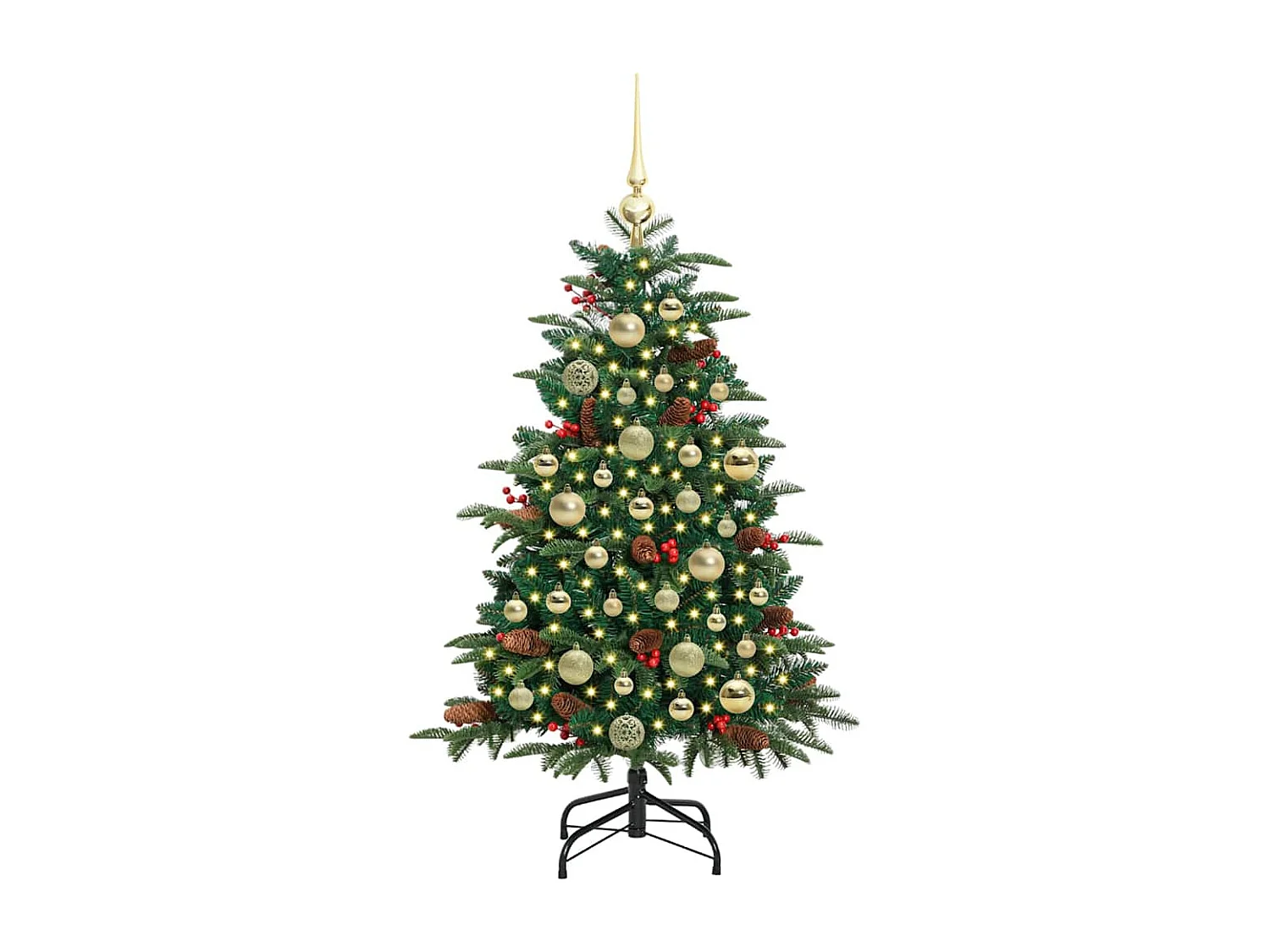Sapin de Noël artificiel Vert 120 cm PVC, métal et plastique
