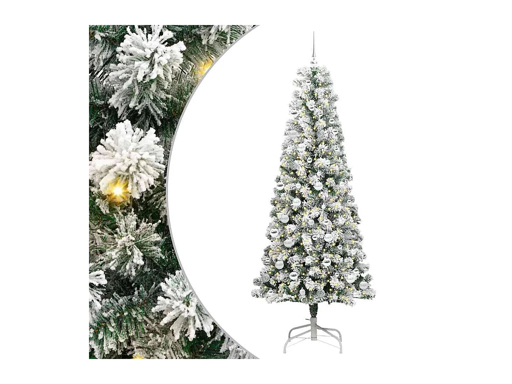 Árbol de Navidad artificial con ramas articuladas 210 cm PVC