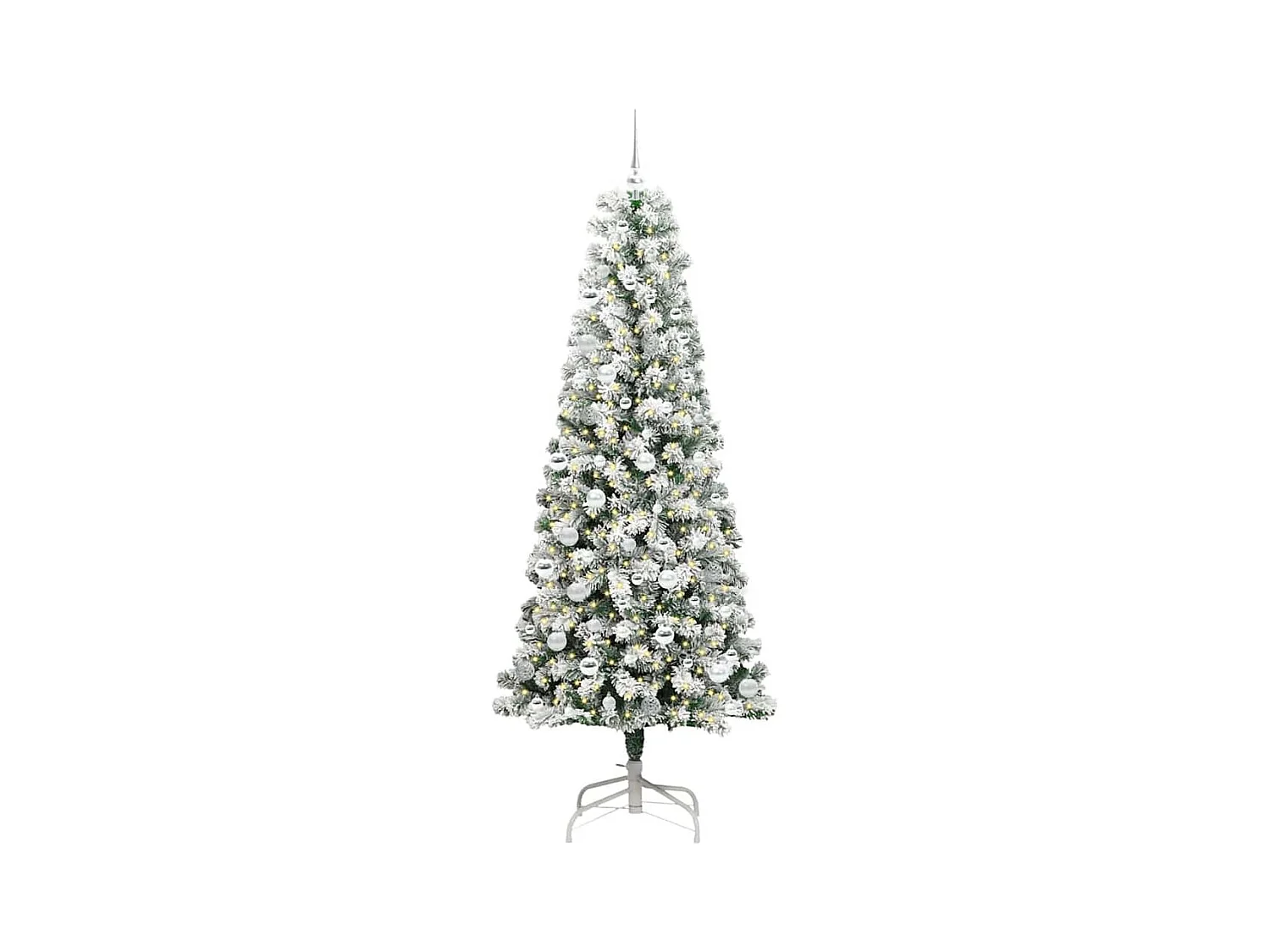 Árbol de Navidad artificial con ramas articuladas 210 cm PVC