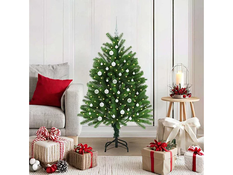Sapin de Noël avec 150 LED avec support Vert 120 cm PE