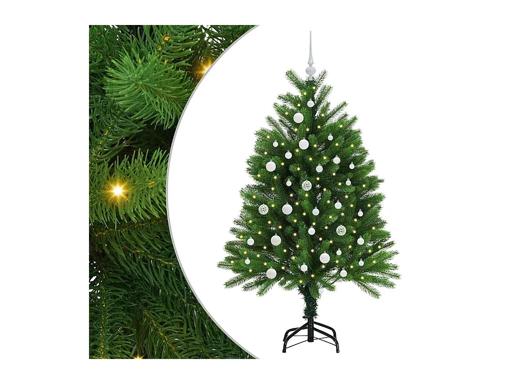 Sapin de Noël avec 150 LED avec support Vert 120 cm PE