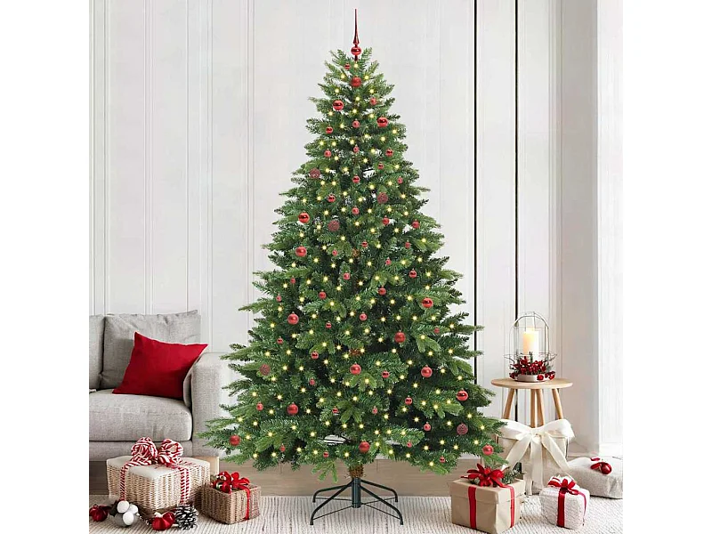 Sapin de Noël artificiel avec 300 LED Vert 240 cm PE et PVC