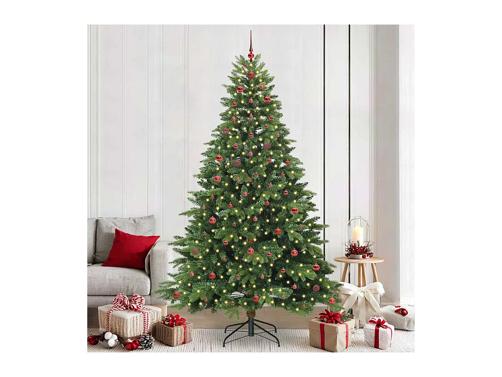Sapin de Noël artificiel avec 300 LED Vert 240 cm PE et PVC