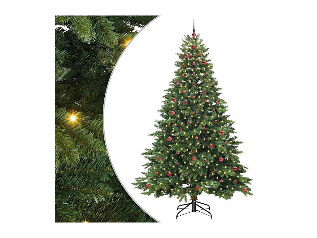 Sapin de Noël artificiel avec 300 LED Vert 240 cm PE et PVC