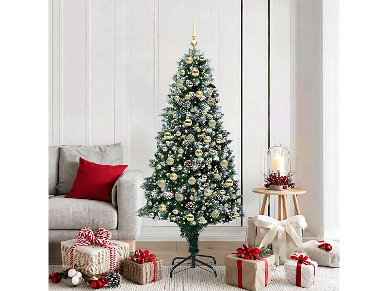 Sapin de Noël artificiel Vert 180 cm PVC, Acier et Plastique
