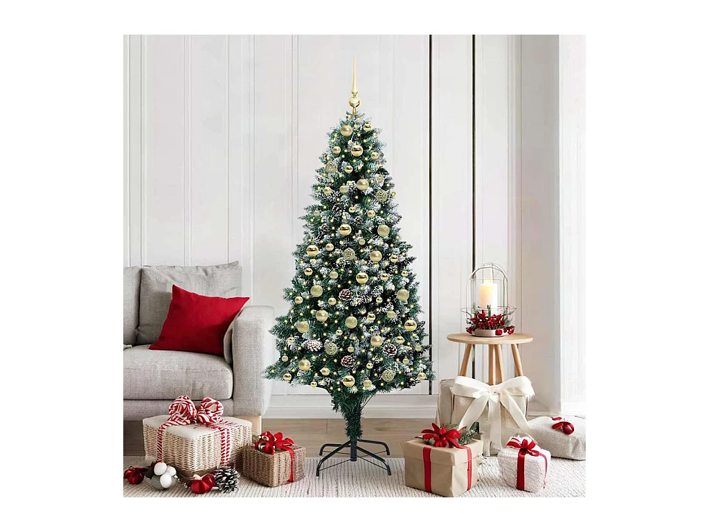 Sapin de Noël artificiel Vert 180 cm PVC, Acier et Plastique