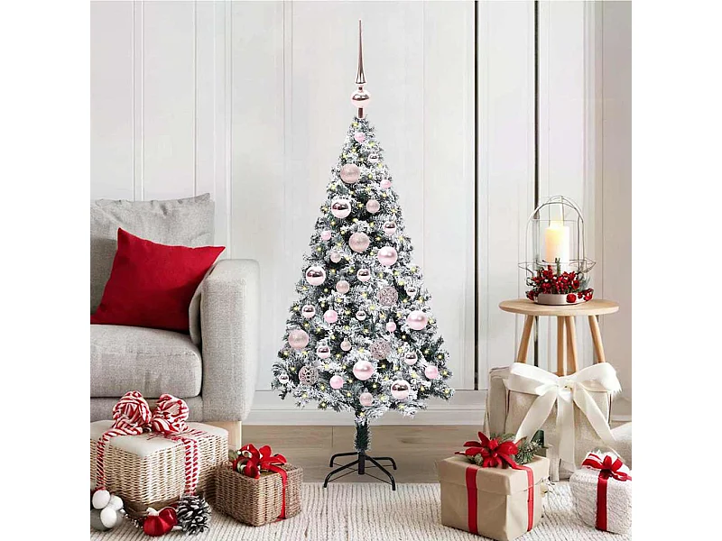 Árbol de Navidad artificial Verde 120 cm PVC y Acero y Plástico