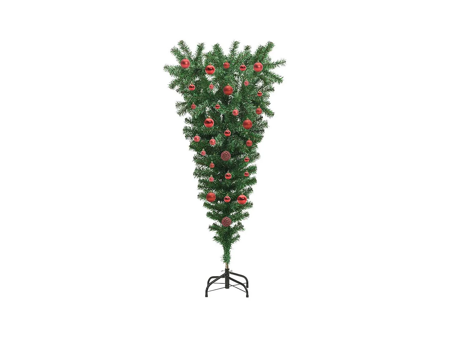 Árbol de Navidad Artificial Pre-iluminado al Revés con Juego de Bolas