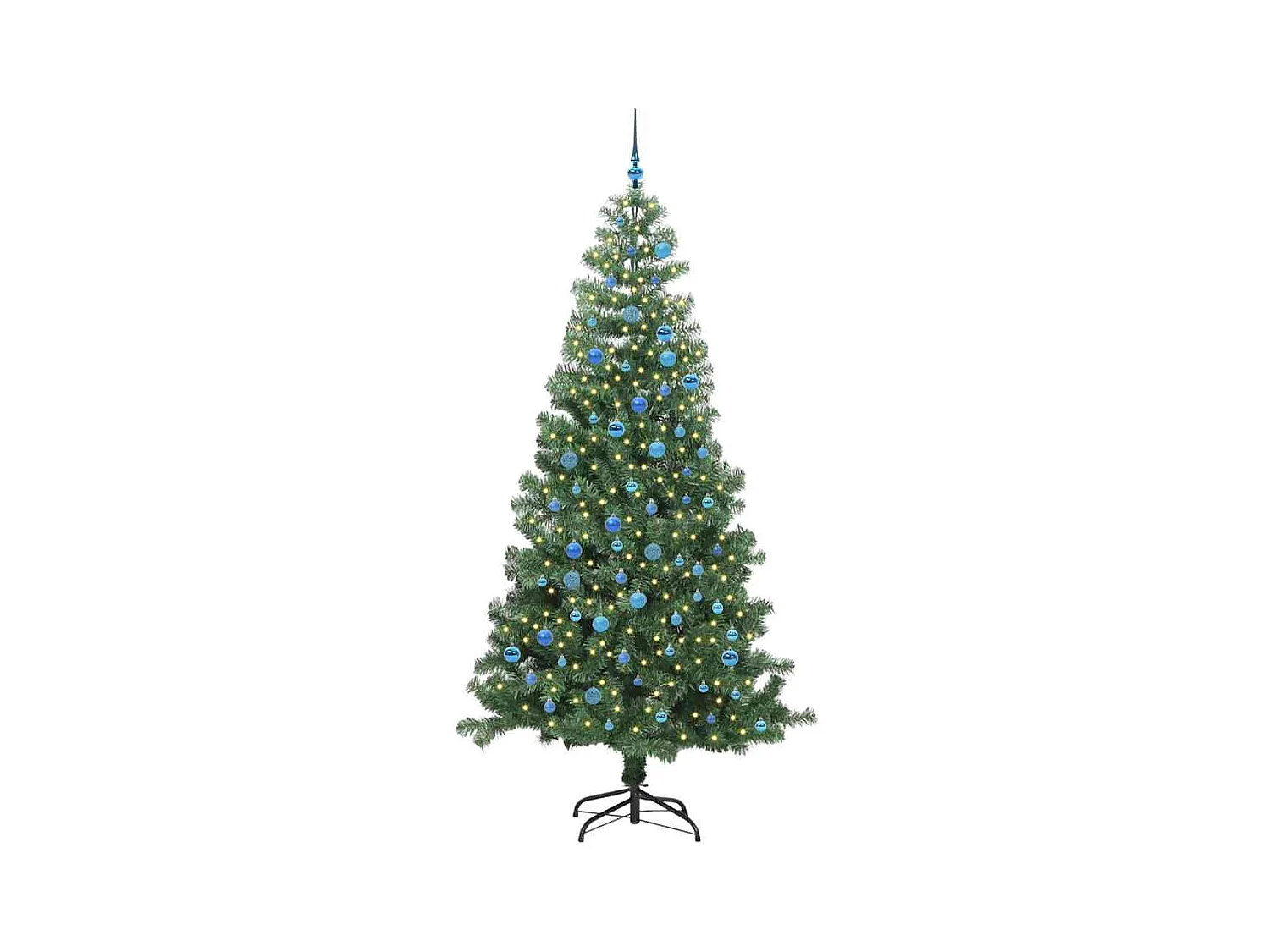 Árbol de Navidad con 300 LED con soporte Verde 240 cm PVC