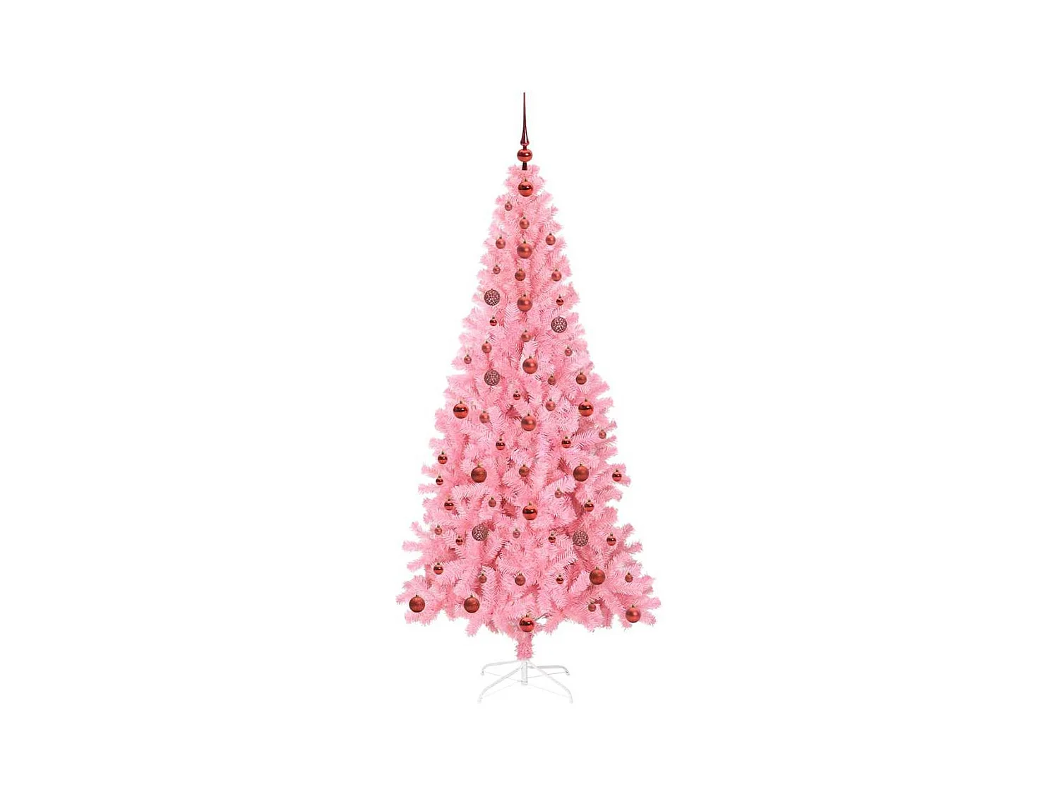 Sapin de Noël avec 300 LED avec support Rose 210 cm PVC
