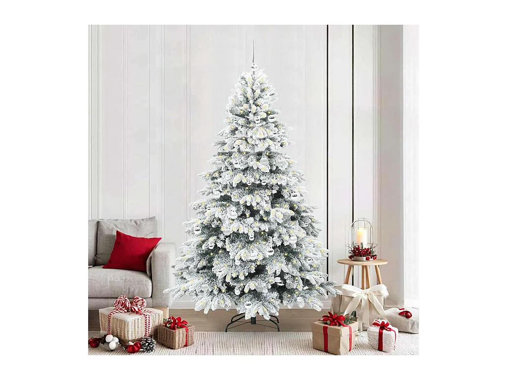 Árbol de Navidad artificial con 300 LED Verde 210 cm PE y PVC