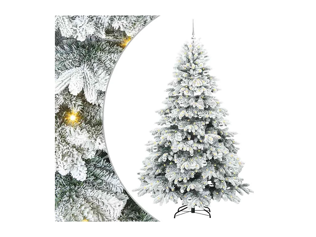 Árbol de Navidad artificial con 300 LED Verde 210 cm PE y PVC