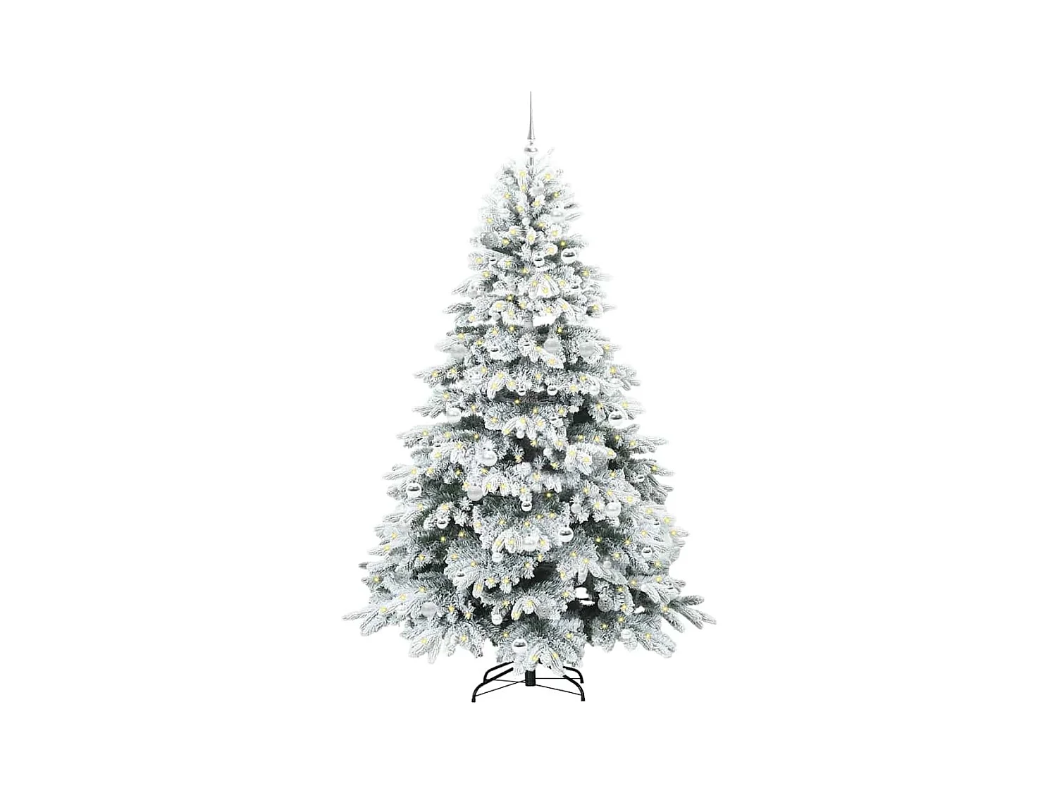 Árbol de Navidad artificial con 300 LED Verde 210 cm PE y PVC