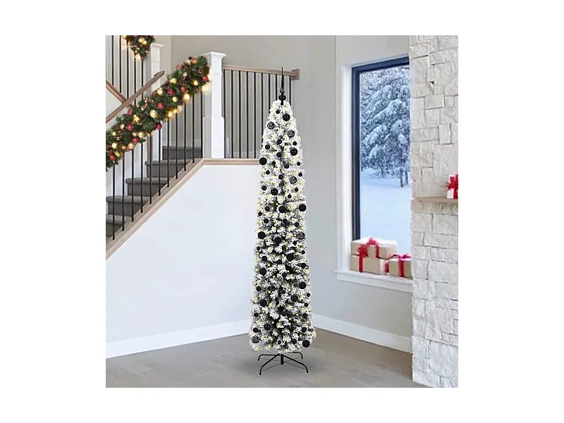 Sapin de Noël artificiel Vert 240 cm PVC et acier et plastique