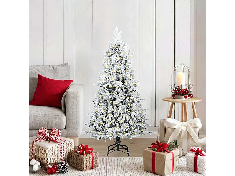 Kunstmatige Hinged Kerstboom met 150 LED Groen 120 cm PE en PVC