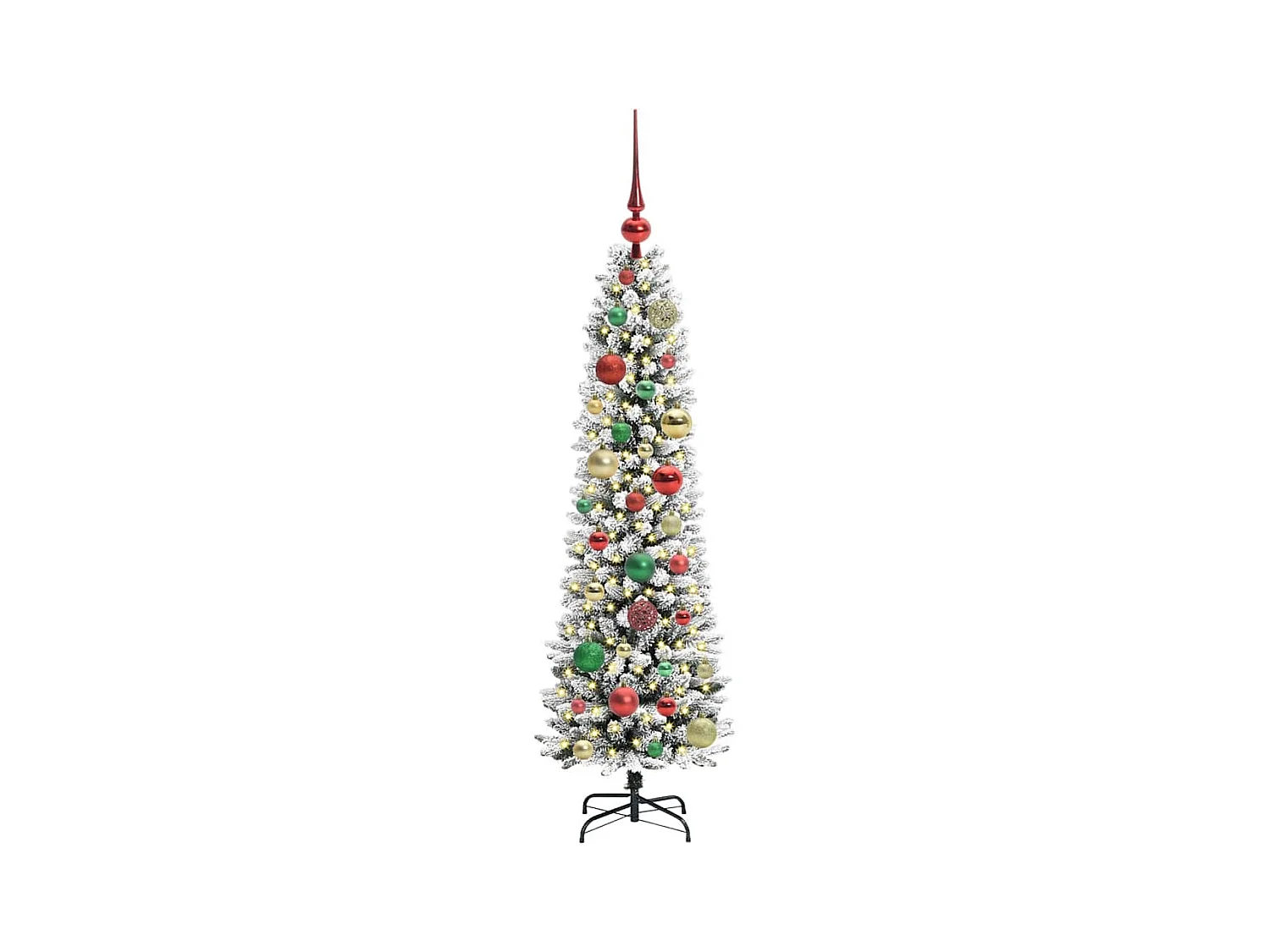 Árvore de Natal Artificial com 150 LEDs Verde e branco 120 cm