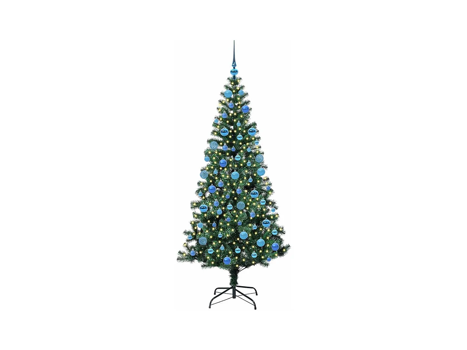 Sapin de Noël artificiel pré-éclairé Vert 180 cm PVC