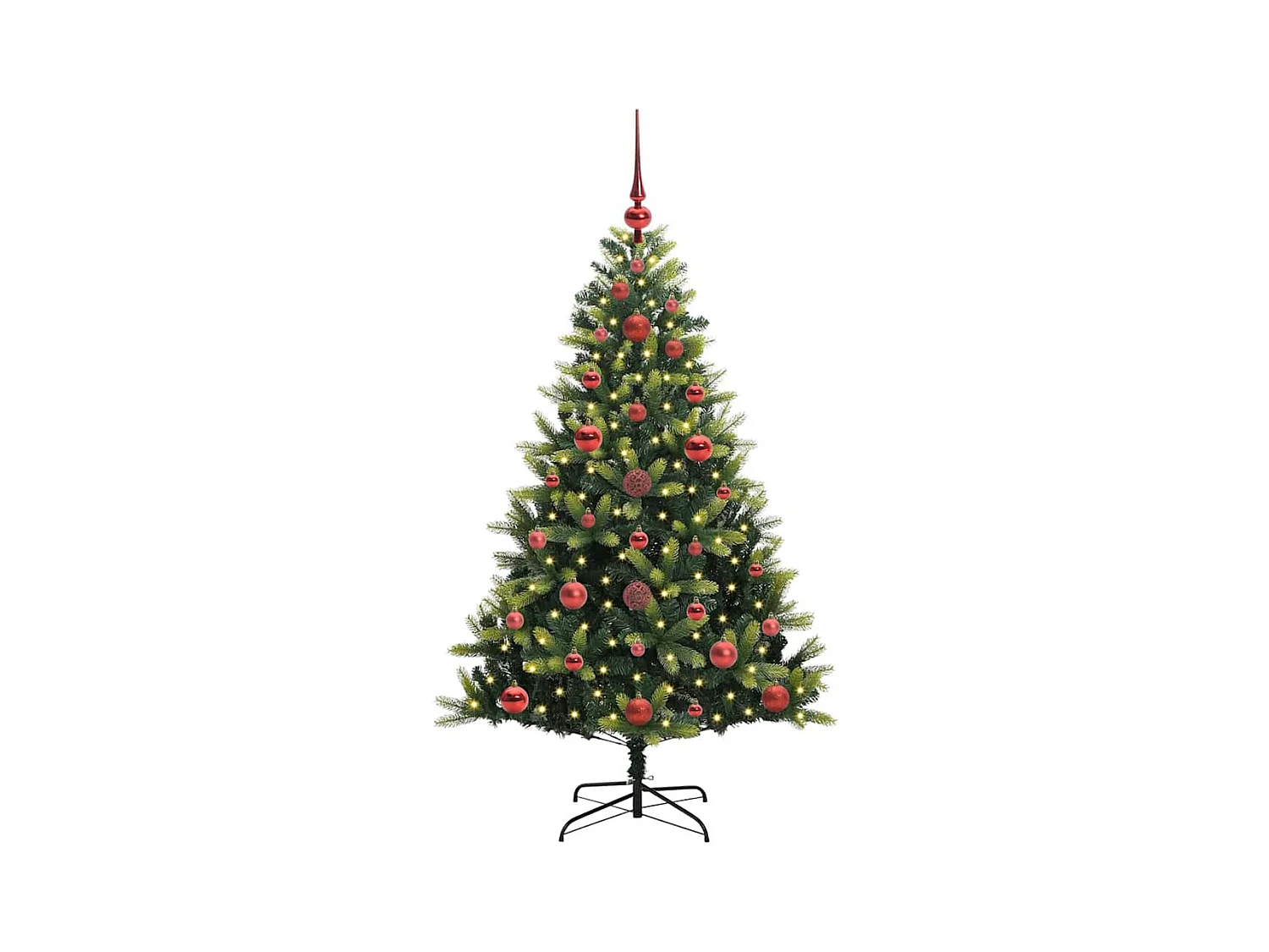 Arbre de Noël artificiel à charnières 150 LED Vert 120 cm