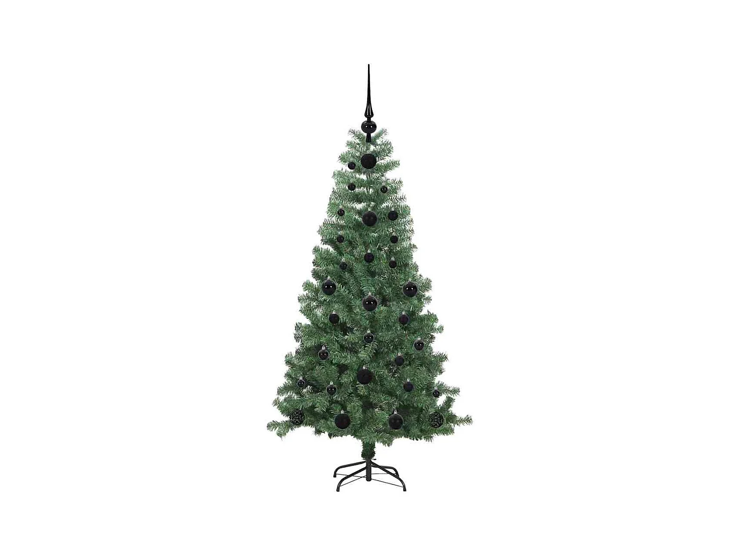 Sapin de Noël avec 150 LED avec support Vert 120 cm PVC