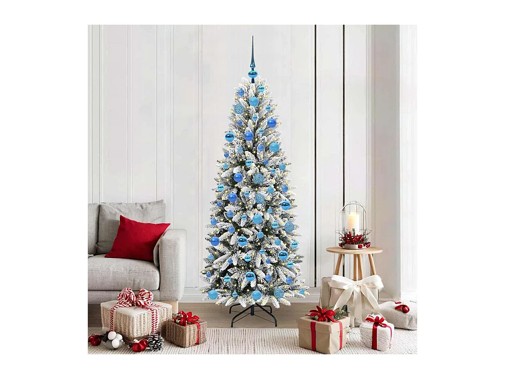 Sapin de Noël artificiel avec 300 LED Blanc 73 x 73 x 180 cm