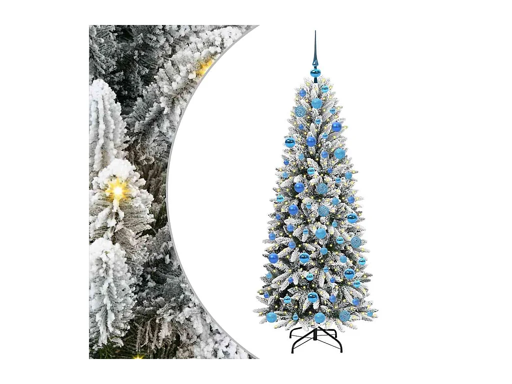 Sapin de Noël artificiel avec 300 LED Blanc 73 x 73 x 180 cm
