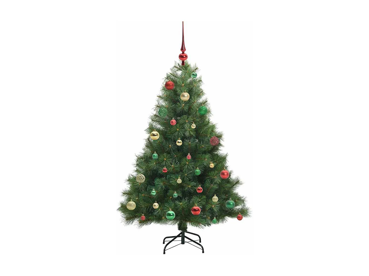 Kunstkerstboom met 150 LED met standaard Groen 150 cm PE en PVC