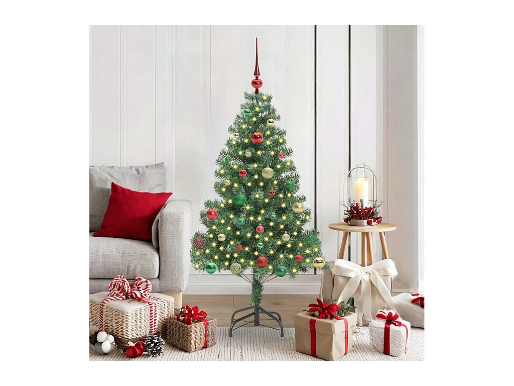 Sapin de Noël avec 150 LED avec support Vert 150 cm PVC