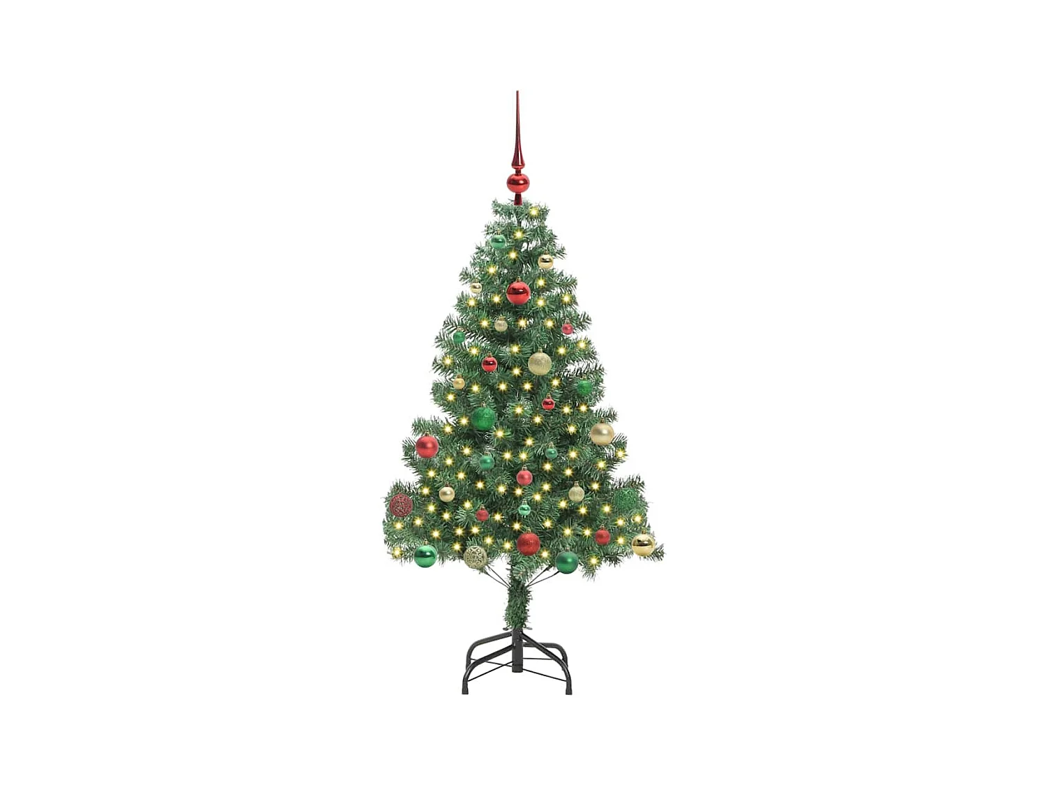 Sapin de Noël avec 150 LED avec support Vert 150 cm PVC