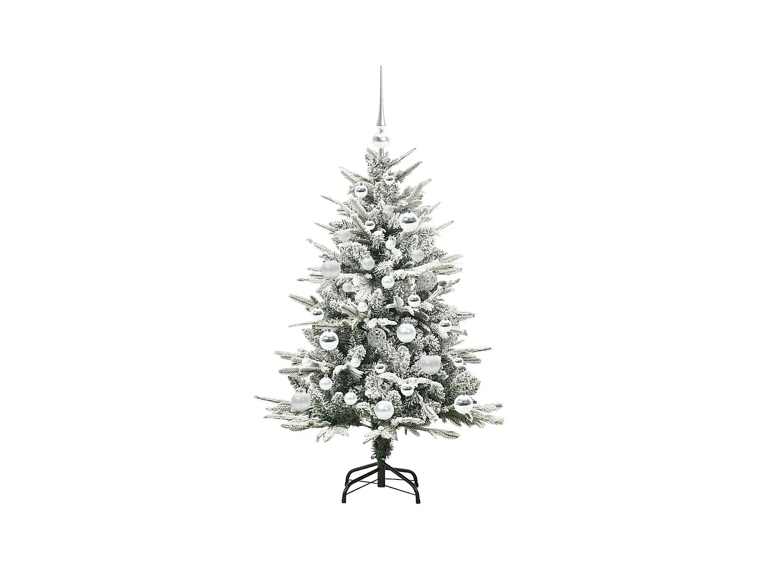 Sapin de Noël artificiel pré-éclairé avec set de boules Vert