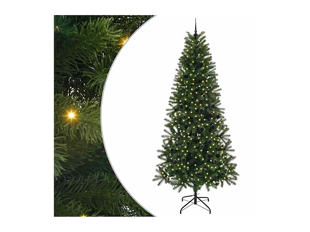 Árbol de Navidad artificial con 300 LED Verde 240 cm PE y PVC