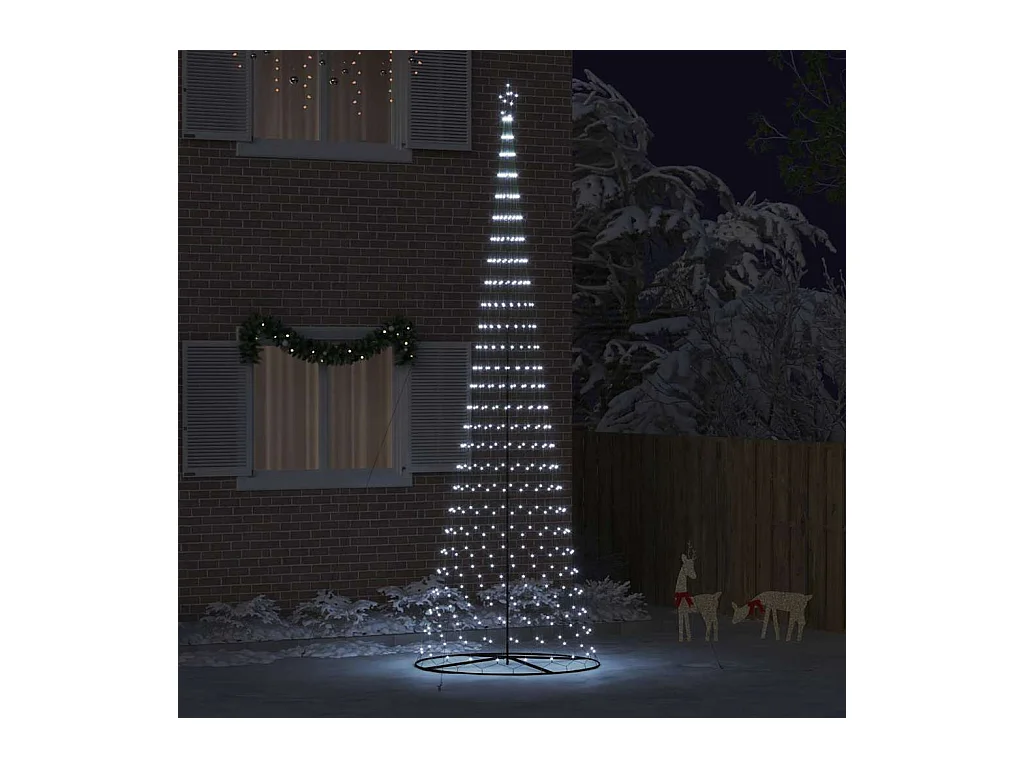 Árbol de Navidad LED con 550 LED Frío 160 x 160 x 500 cm Metal