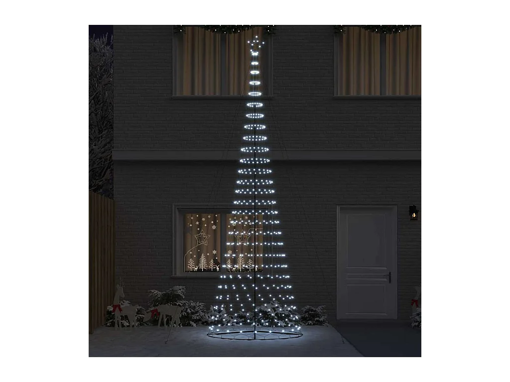 Árbol de Navidad LED con 550 LED Frío 160 x 160 x 500 cm Metal