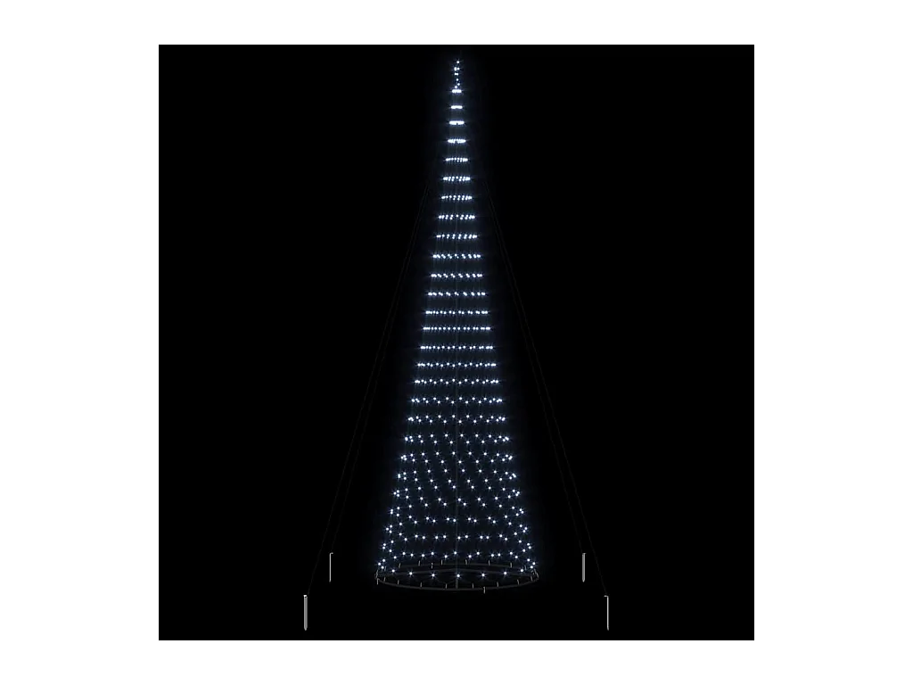 Árbol de Navidad LED con 550 LED Frío 160 x 160 x 500 cm Metal