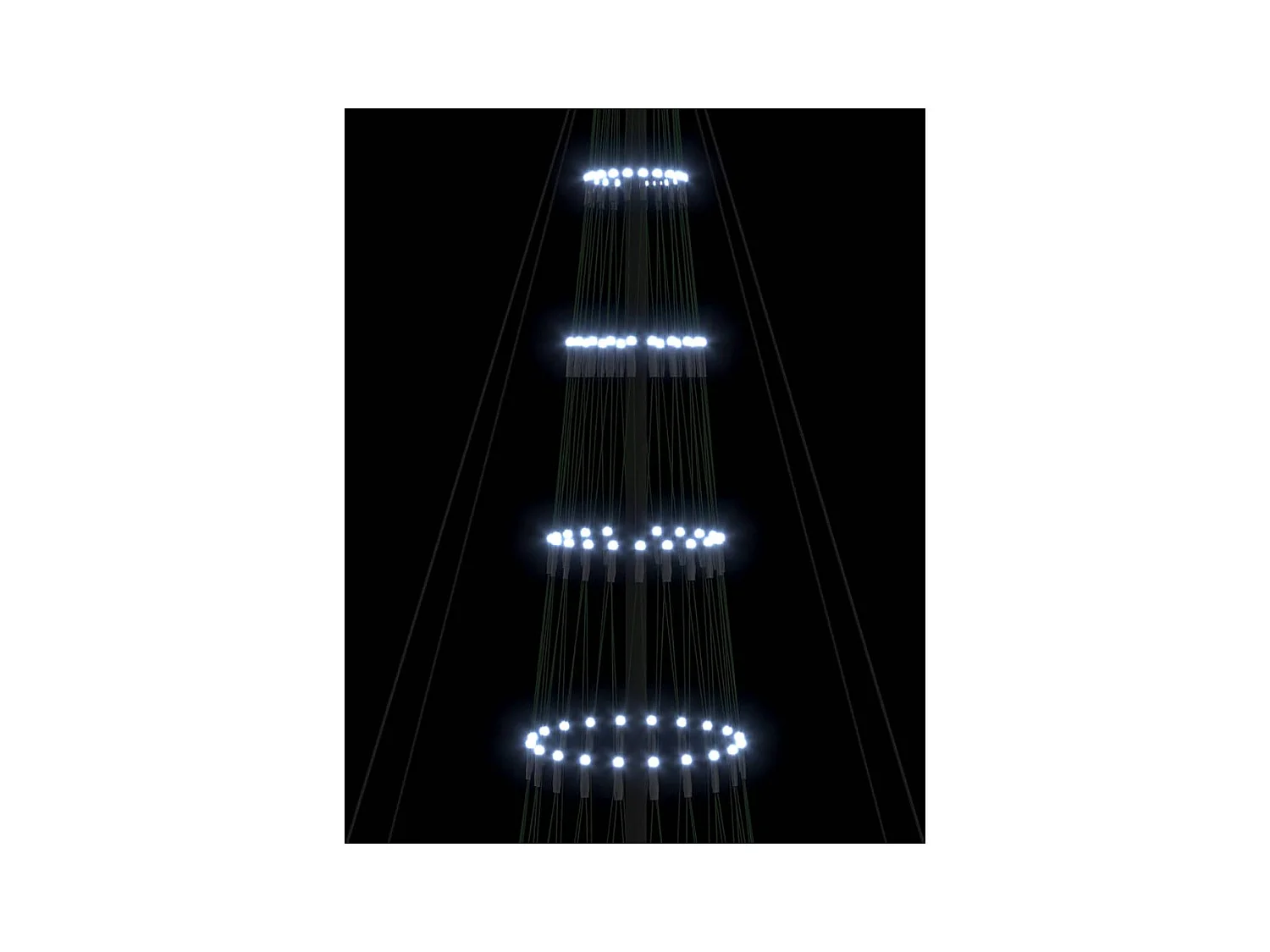 Árbol de Navidad LED con 550 LED Frío 160 x 160 x 500 cm Metal