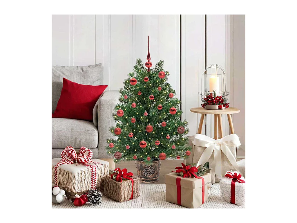 Sapin de Noël artificiel avec 150 LED Vert 95 cm PE et PVC